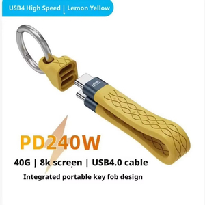 Cavo USB Corto da 240W PD per Ricarica Rapida e Trasferimento Dati ad Alta Velocità 40GB, Cavo Type-C con Schermatura in Lamina per MacBook, Android e Fotocamera - Product Image 4