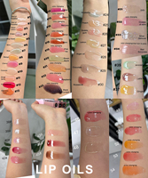 Tube applicateur métallique à presser, Huile à lèvres teintée changeante de couleur pH, enrichie en Vitamine E, Repulpeur de lèvres végétalien aux fruits, Marque privée