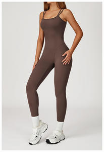 Combinaison de sport pour <span class=keywords><strong>femme</strong></span>, sexy, moulante, extensible, en nylon, <span class=keywords><strong>dos</strong></span> <span class=keywords><strong>nu</strong></span>, combinaison de yoga, combinaison de sport, tenue de sport une pièce pour <span class=keywords><strong>femme</strong></span> - Product Image 2
