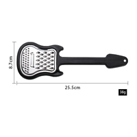Multifunctionele Keukenaccessoires Gitaarvorm 3-In-1 Roestvrijstalen Mes Mini Kaasrasp Met Plastic Handvat