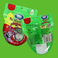 Personnalisé 50g,100g Impression Zip Lock Ziplock Logo Bonbons Alimentaires Forme Plastique Stand up Pouch Emballage Mylar Sac