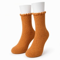 Chaussettes en peluche personnalisées, chaussettes douces et moelleuses avec un ajustement élastique, motif mignon pour la maison et les voyages