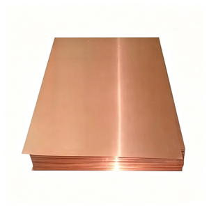 Grande quantité en stock de plaques en cuivre pur T2 de 60 mm d'épaisseur, feuilles plates en cuivre rouge pour accessoires conducteurs de transmission d'énergie électrique - Product Image 1