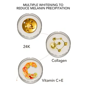 AILKE Whitening 24K Collagen Cream Beauty Facial Cleanser TonerとSerum 5 Sets Cosmeticsスキンケア製品