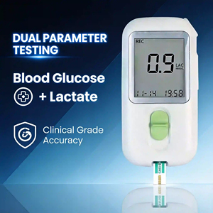 Analyseur portable manuel multiparamètres de glycémie et de lactate <span class=keywords><strong>pour</strong></span> diagnostic in vitro, alimenté par piles, personnalisable - Product Image 2