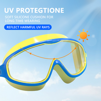 Masque de natation pour enfants YL600A avec bouchons d'oreilles en silicone, option de sangle, anti-buée, vision claire, réglable pour l'entraînement à la natation