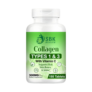 Comprimés de collagène OEM ODM avec collagène hydrolysé et vitamine C, améliore l'hydratation de la peau et renforce les cheveux, complément de collagène - Product Image 1