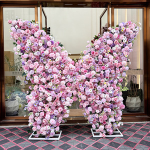 Arco Floreale Rosa con Farfalle, Decorazione Moderna Professionale per Matrimoni, Proposte, Eventi, Cerimonie, Sfondo per Foto - Product Image 4
