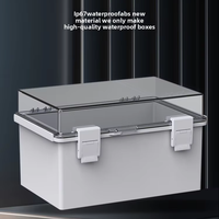 Boîte de jonction étanche IP66 anti-poussière en ABS avec fermoir à pression, 6 prises, 63A, 220V, résistante aux chocs, couvercle transparent, alimentation électrique