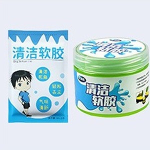 Jigong Cleaning Soft Gel 90g Blue Bag For Car Keyboard Vent Dust Removal - Product Image 1