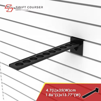 Étagère de présentation et de stockage pour clubs de golf, 10 niveaux, construction métallique, finition thermolaquée, logo personnalisé, mur à lattes