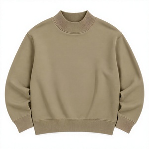 Sweat-shirt à col montant surdimensionné et confortable, design OEM, tissu polaire de haute qualité - Product Image 1