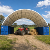 Abri pour conteneurs industriels, structure en acier galvanisé PVC, tente de stockage d'entrepôt, dôme pour conteneurs robustes