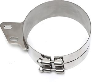 Nuevo <span class=keywords><strong>Abrazadera</strong></span> <span class=keywords><strong>de</strong></span> <span class=keywords><strong>Escape</strong></span> <span class=keywords><strong>de</strong></span> Acero Inoxidable con Soporte Angular para Camiones Pesados o Remolques Americanos, Marca OEM - Product Image 2