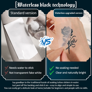 Tatuajes Temporales Personalizados con Diseño de Escorpión, Rosa, Nota Musical, Luna, Atrapasueños, Frutas, Decoración Corporal, Tinta a Base de Agua, No Tóxicos, Semipermanentes - Product Image 2