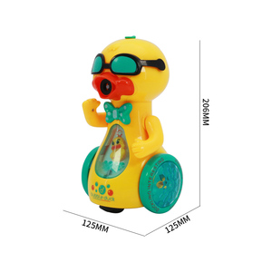 Jouets en caoutchouc amusants pour enfants, animaux électriques musicaux à piles, jouet en plastique personnalisé en vinyle, canard dansant - Product Image 5