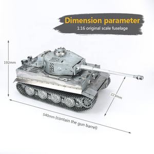 1/16 allemand Tiger I Version tardive 2.4G RC Metal Tank Toy personnalisé peinture fumée + son modèle de réservoir multifonction - Product Image 5