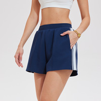 Shorts de sport pour femmes à taille haute - Respirants, anti-transpiration, colorés, pour la salle de sport, le yoga, le vélo, coupe ample