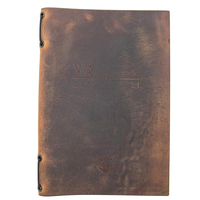 Buku Menu Kulit Asli untuk Kafe, Folder Menu untuk Bar, Menu Restoran Lipat Ganda