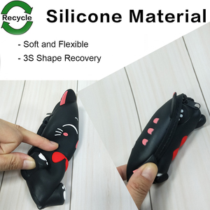 Refine Factory Cute Cat <strong>Design</strong> Fashion Food Grade Silicone Non-Toxic Waterproof Cross-Body <strong>Bag</strong> Zipper Cartoon <strong>Animal</strong> Inspired - Product Image 5