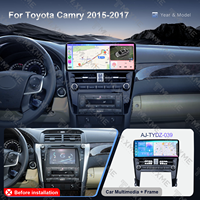 MSM 12.3 pouces, cadre de tableau de bord, autoradio Android, écran tactile large, avec Carplay sans fil, DSP, FM, BT pour TOYOTA 2015-2017 CAMRY