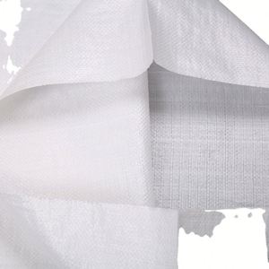 Bolsos tejidos blancos Pp con logotipo impreso personalizado en todos los colores - Product Image 5