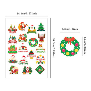 Christmas <b>Stickers</b> Self Adhesive Decorative Custom Shapes Holiday Gifts for Water Bottles - Product Image 5
