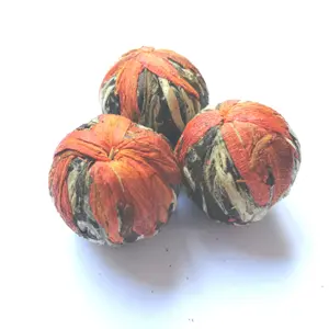 Bolas de Té Verde de Jazmín y Lirio Hechas a Mano, Té Saludable con Certificación ISO en Bolsa de Regalo - Product Image 1