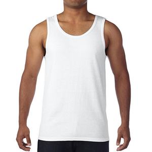 Débardeur décontracté pour homme personnalisé, de haute qualité, 100% coton, respirant, coupe musclée, uni, sans manches, débardeur de fitness - Product Image 2