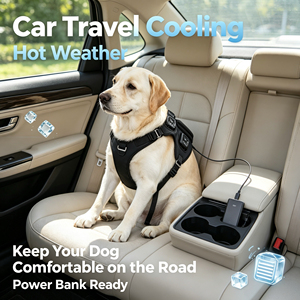 Gilet rafraîchissant pour chien, refroidisseur d'air portable rechargeable à batterie pour grands et moyens chiens, idéal pour l'extérieur - Product Image 3