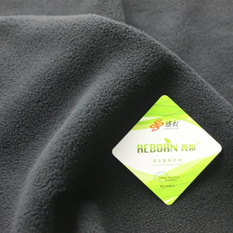 Thermolite Grs Recycle Polyester Twee Zijborstel Anti Pilling Dupont Katoen Thermolite Warmte Warm Polar Fleece Stof Voor Kledingstuk