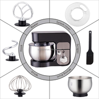 Batteur mélangeur planétaire SC-632 700W 3,5L en acier inoxydable avec bol mélangeur, moteur entièrement en cuivre, tête inclinable, équipement de cuisine