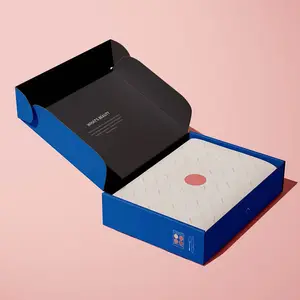 Kostenlose Probe Verpackungs schachteln Karton Recycelbare Wellpappe Marmor Mailer Drucken Benutzer definierte Größe Logo Versand karton