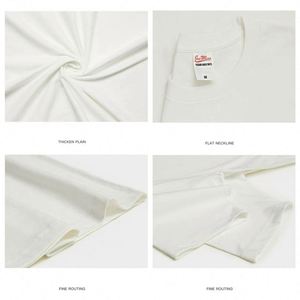 เสื้อยืดเปล่าเนื้อหนัก 250 กรัม พิมพ์ลายโลโก้แบบ DTG ผ้าฝ้าย 100% ทรงไหล่ตก สไตล์สตรีทแวร์ สำหรับผู้ชาย - Product Image 2