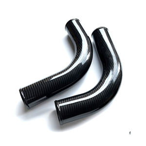 Tuyau d'admission d'air en fibre de carbone universel pour voiture, entrée 75 mm, accessoires de tube d'admission d'air froid en fibre de carbone - Product Image 5