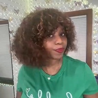Perruques courtes de style pixie bob en cheveux humains naturels bruts avec frange, boucles Jerry, sans dentelle, perruques en cheveux humains avec mèches pour femmes noires