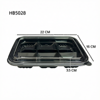 Boîte à gâteau multi-compartiments en PET transparent pour la restauration de bureau, les événements, la présentation de pâtisseries, vente en gros, personnalisable