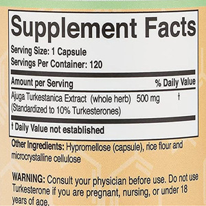 Tabletas de Turkesterona de Marca Privada, Extracto al 10% y 40%, Cápsulas de Turkesterona de 500 mg - Product Image 2