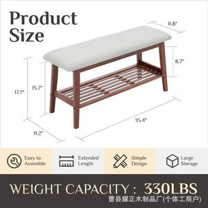 Cross-border <b>shoe</b> changing stool, Nordic style, minimalist modern home use, doorway <b>shoe</b> <b>rack</b>, <b>shoe</b> cabinet <b>storage</b> stool - Product Image 4