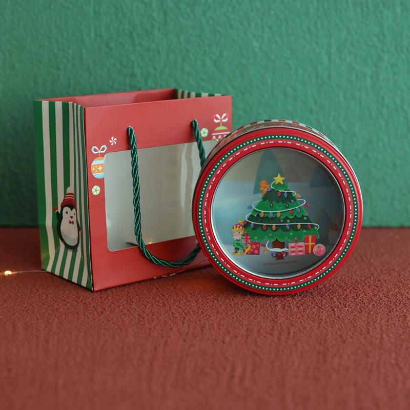 Caja de clarabuena redonda árbol de Navidad (bolsa de papel SEPAR