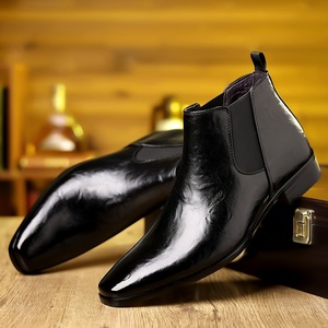 Botas <span class=keywords><strong>Chelsea</strong></span> para Hombre con Punta Puntiaguda, Elásticas, con Abertura Lateral, Botines para Vestir, Formales, para el Trabajo Diario - Product Image 2