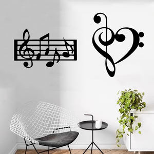 Décorations <span class=keywords><strong>de</strong></span> notes <span class=keywords><strong>de</strong></span> <span class=keywords><strong>musique</strong></span> Offres Spéciales modernes Art mural Décoration <span class=keywords><strong>murale</strong></span> en métal Panneaux muraux noirs - Product Image 4