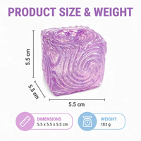 Jouets Squishy TPR Cube Tourbillon à Remontée Lente, Anti-Stress et Anti-Anxiété, Fidget Mochi Sensoriel, 3 Couleurs, Vente en Gros