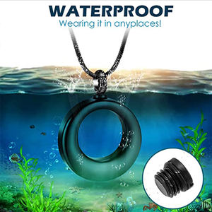 Colgante de urna de cremación para cenizas para <span class=keywords><strong>hombre</strong></span> y mujer, collar de acero inoxidable, círculo de la vida, eternidad, colgante conmemorativo, soporte para cenizas - Product Image 6