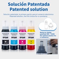 Encre en Bouteille Rechargeable à Base d'Eau Couleurs Vrac Premium Compatible INK-TANK 544 T544 DGT Tinta pour Imprimante Epson L3110 L3150 L3250