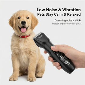 เครื่องตัดขนสัตว์เลี้ยง <span class=keywords><strong>Shernbao</strong></span> ระดับมืออาชีพ แบตเตอรี่ใช้งานได้ 240 นาที หน้าจอ LCD ใบมีดคุณภาพสูง สำหรับตัดแต่งขนสุนัขขนาดใหญ่ เหมาะสำหรับร้านตัดขนสัตว์ - Product Image 4