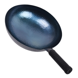 <span class=keywords><strong>Wok</strong></span> en fer authentique fait main, boutique officielle, poêle traditionnelle pour sautés, usage domestique, <span class=keywords><strong>wok</strong></span> noir non revêtu 5L Sole - Product Image 1