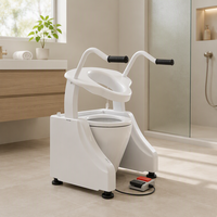 Rehausseur de toilette à hauteur réglable avec design antidérapant pour personnes handicapées