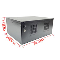 Boîtier d'ordinateur industriel YH, montage mural, prend en charge la carte mère ATX, deux ventilateurs de 8 cm, format ATX standard, rack en acier, USB frontal