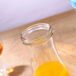 Brasil <span class=keywords><strong>boca</strong></span> ancha de vidrio de 1 litro de jugo de botella de agua de leche con tapa de PP - Product Image 2